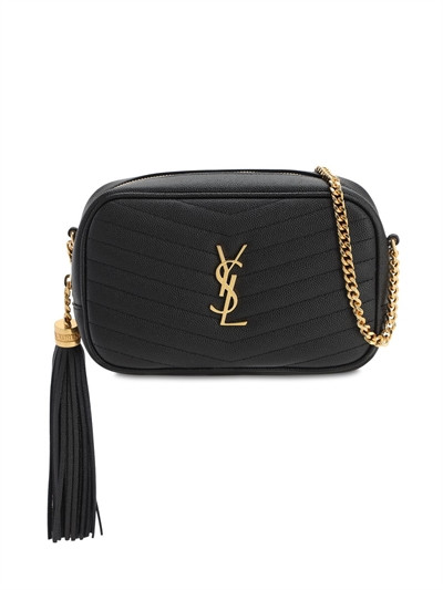 Saint Laurent - Borsa mini "lou" in pelle trapuntata - Nero | Luisaviaroma | Luisaviaroma
