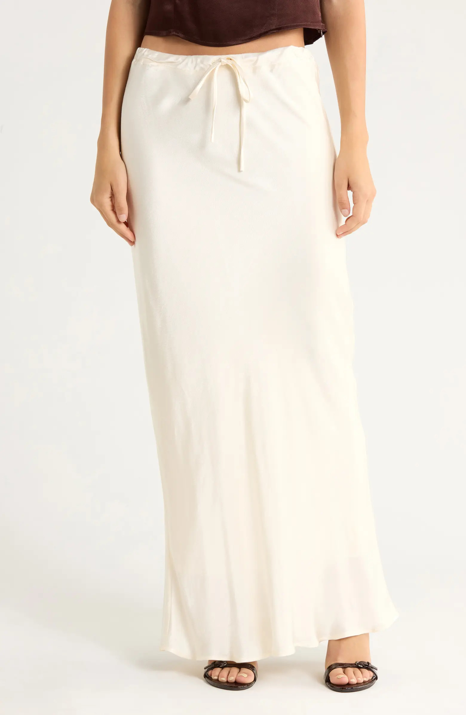 WAYF Drawstring Satin Skirt | Nordstromrack | Nordstrom Rack