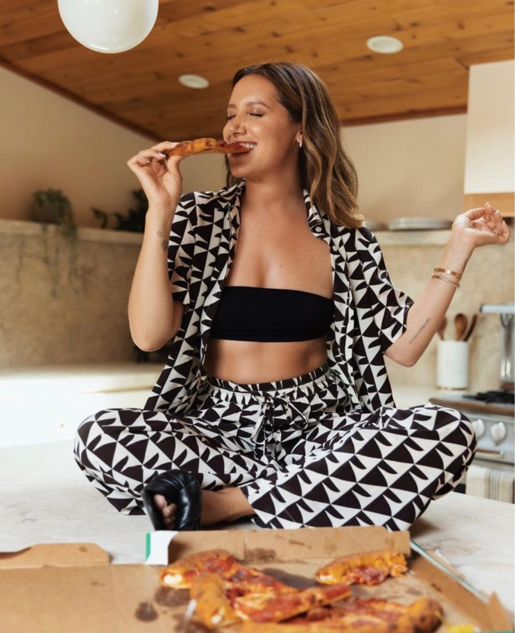 Ashley tisdale celebrity style lounge wear womens pajama