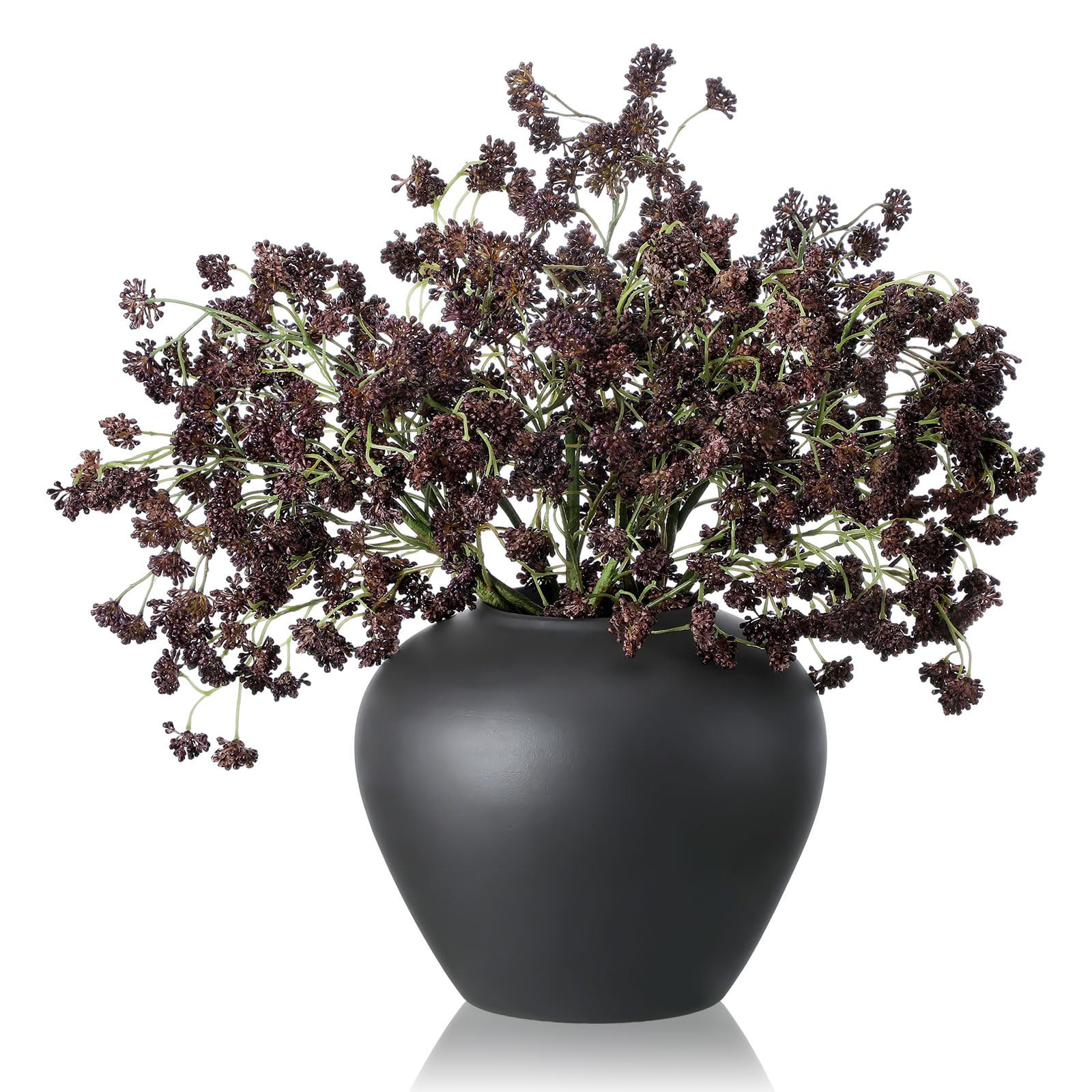 6 Pcs Fall Artificial Soft Plum Sedum Berry Stem Autumn Faux Berry Picks Branches Faux Spray for ... | Amazon (US)