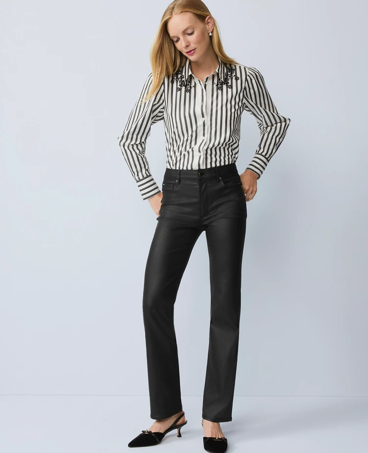 The Coated Perfect Straight Jean | Ann Taylor