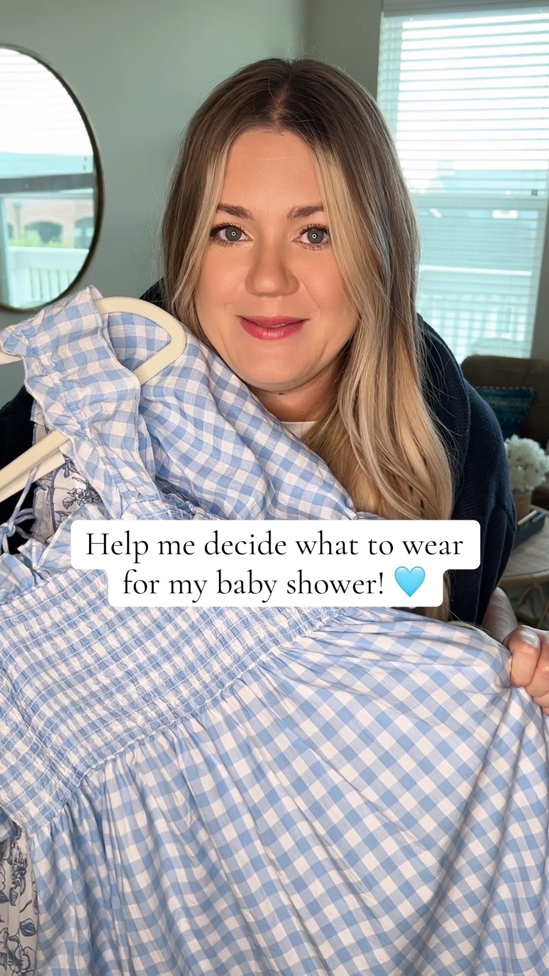 Help me decide what I should wear for my baby shower! 🩵 I know, they're all soooo different 🙃 What can I say though, I love a smocked nap dress! Let me know which one is your fave in the comments!

Baby shower dress, gingham dress, boy mom

#LTKFindsUnder50 #LTKBump #LTKMidsize