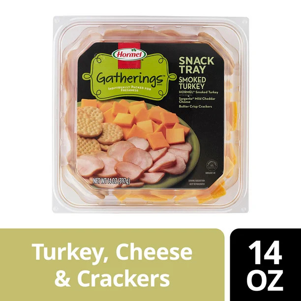 Hormel Gatherings Turkey and Cheese Snack Tray, 14 oz - Walmart.com | Walmart (US)