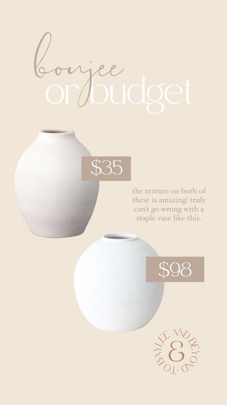 Boujee or Budget: White Textured Vase

#LTKFind #LTKunder100 #LTKhome