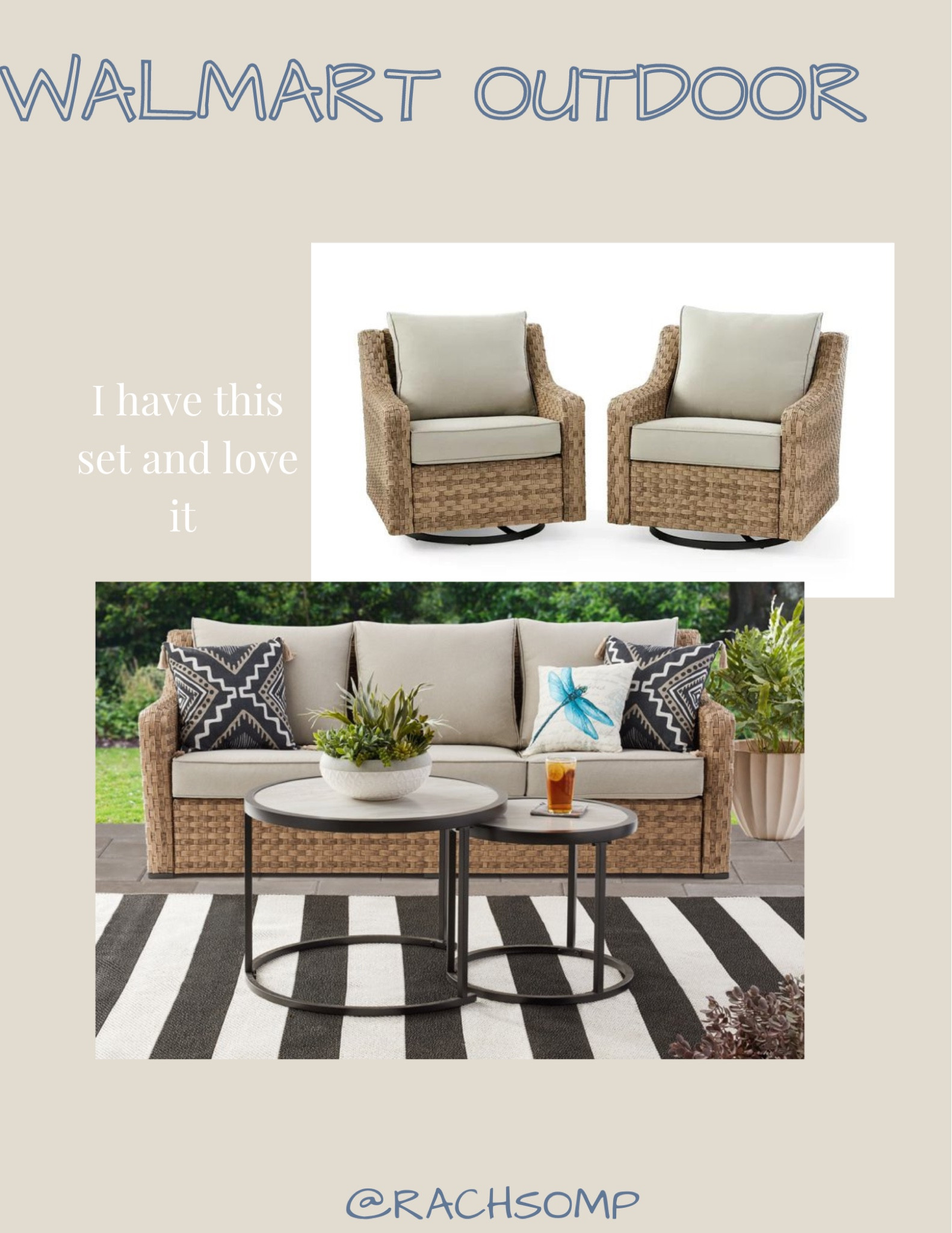 Walmart Outdoor Patio Furniture Set

Follow @rachsomp on instagram for daily tips, deals and home inspirations!  

Living room, bedroom, dining room, bathroom, nursery, kitchen, office, entry, furniture, decor, home decor, target, target sale, wayfair, joss and main, kirklands, pottery barn, west elm, crate and barrel, rejuvenation, lighting, chandelier, lamp, area rug, desk, bookshelf, sofa, sectional, chair, dining table, bed, bunk bed, crib, rattan, cane, coastal, modern coastal, modern organic, traditional, southern, arch cabinet, cb2, Anthropologie, black furniture, velvet chair, ottomans, console table, sofa table, tall cabinet, sale alert, magnolia, studio McGee, hearth and hand, tjmaxx, Marshall’s, Homegoods, bungalow, jungalow, world market, Amazon home, throw blanket, toss pillow, throw pillow, area rugs, wool rug, tufted rug, nightstands, artwork, framed art, collection prints, spring decor, loloi, jaipur, faux tree, counter stools, bar stools, dining chairs, dining table, coffee table, side table, nightstands, chest, curtains, curtain rod 


#LTKhome #LTKFind #LTKbaby