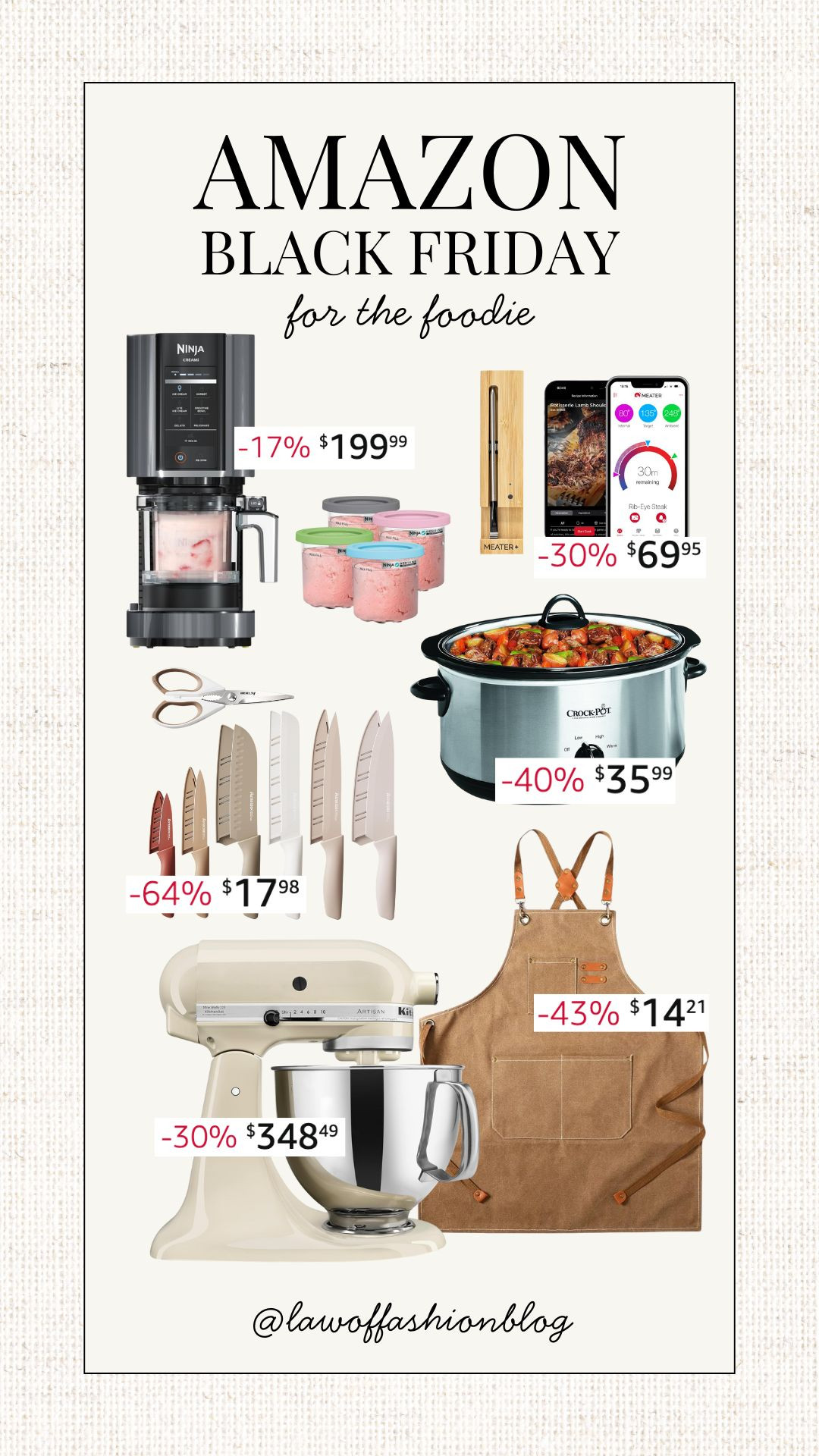 Amazon Black Friday deals for the foodie! Ninja creami, KitchenAid, alarm clock, chef, Christmas gifting, holiday gift, kitchen essentials, knife set, meat thermometer.  

 #LTKCyberWeek #LTKGiftGuide #LTKfoodie