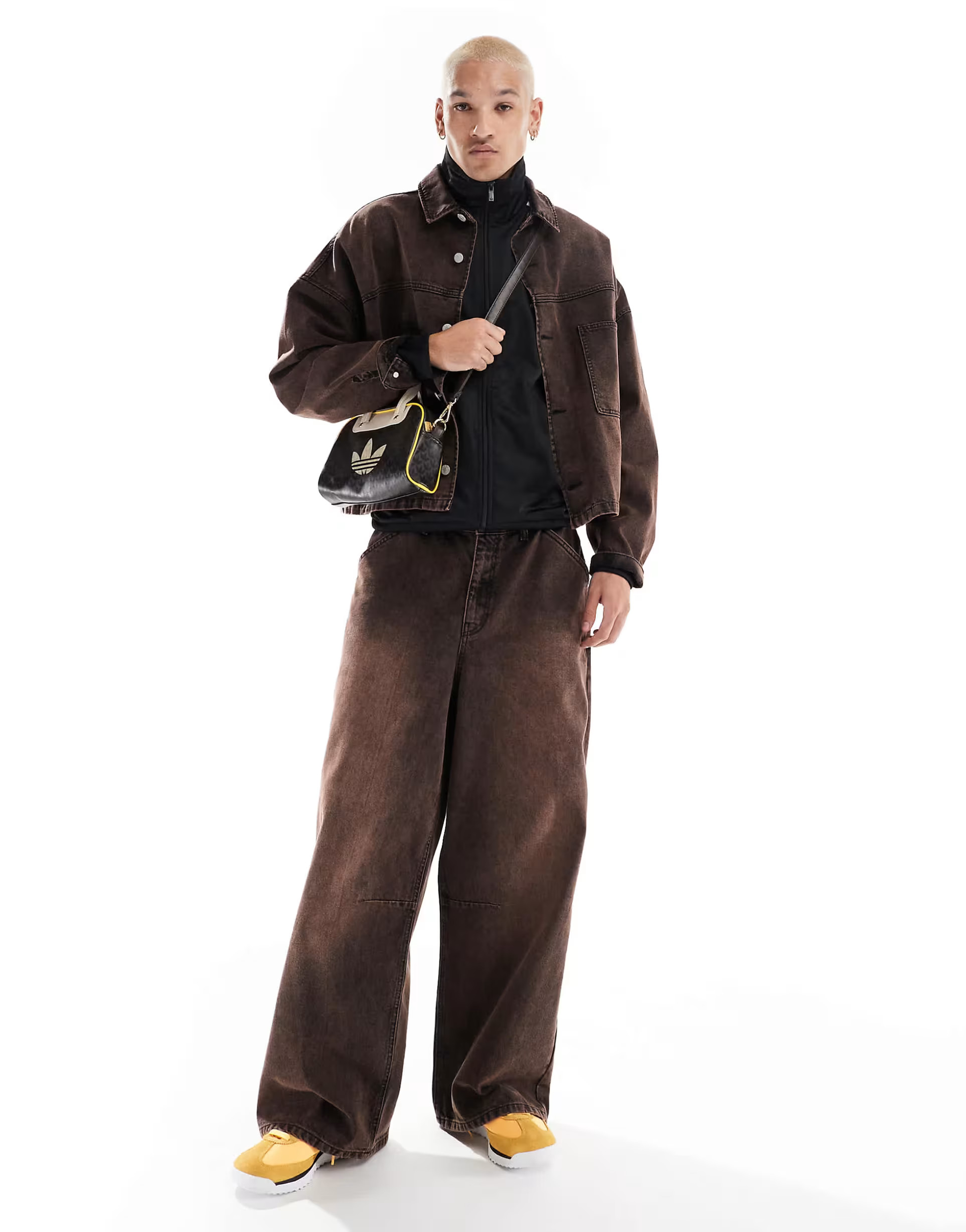 ASOS DESIGN co-ord super baggy jeans in brown wash | ASOS (Global)