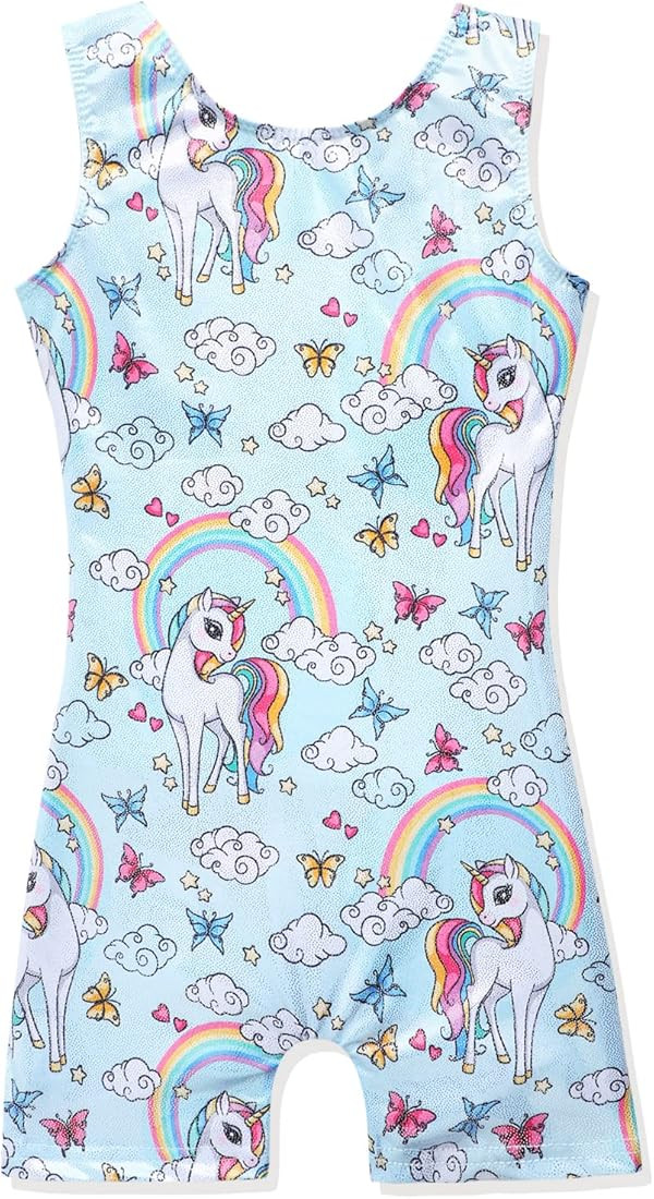 HOZIY Gymnastics Leotards for Girls Unicorn Aurora Rainbow Mermaid Dinosaur Cupcake Sparkle Biket... | Amazon (US)
