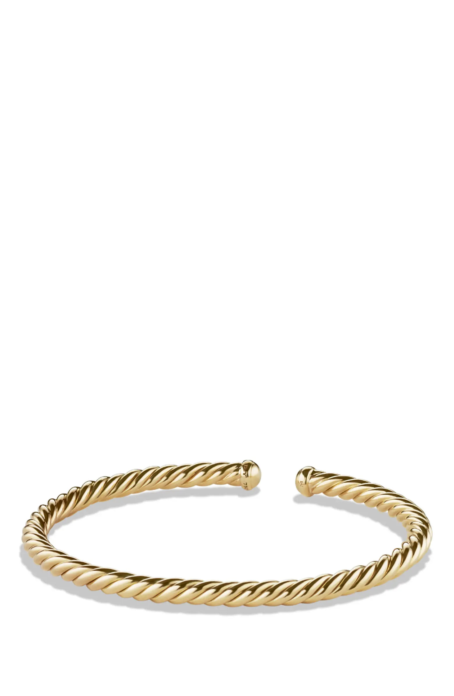 David Yurman Cable Spira Bracelet in 18K Gold | Nordstrom | Nordstrom