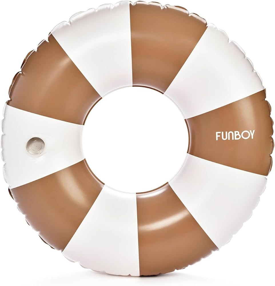 FUNBOY Giant Vintage Stripe Inflatable Tube Pool Float with Cup Holder 48" Large Pool Float for A... | Amazon (US)
