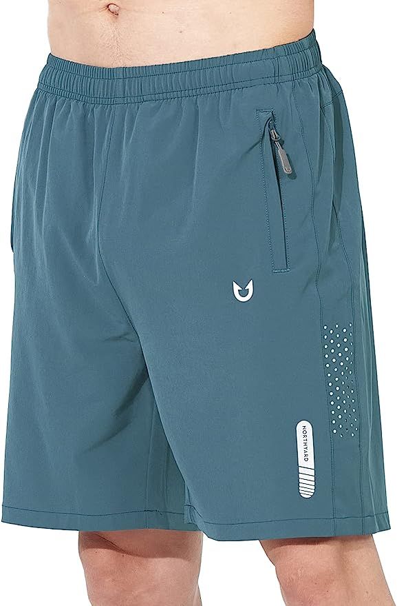 NORTHYARD Men's Athletic Hiking Shorts Quick Dry Workout Shorts 7" Lightweight Sports Gym Running... | Amazon (US)