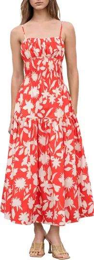 Floral Tiered Midi Dress | Nordstrom