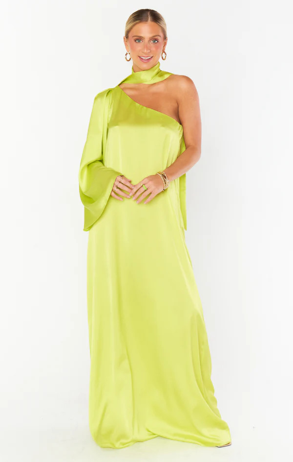 Get Together Dress ~ Citrine Luxe Satin | Show Me Your Mumu