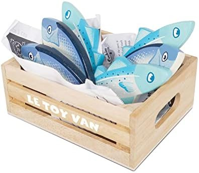 Le Toy Van - Wooden Honeybee Market Fresh Fish Crate | Wooden Role Play Toy | Supermarket Pretend... | Amazon (US)