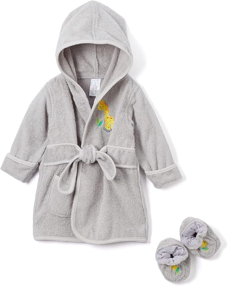 Spasilk 100% Cotton Hooded Terry Bathrobe with Booties Baby One Size Gifts — Shower | Amazon (US)