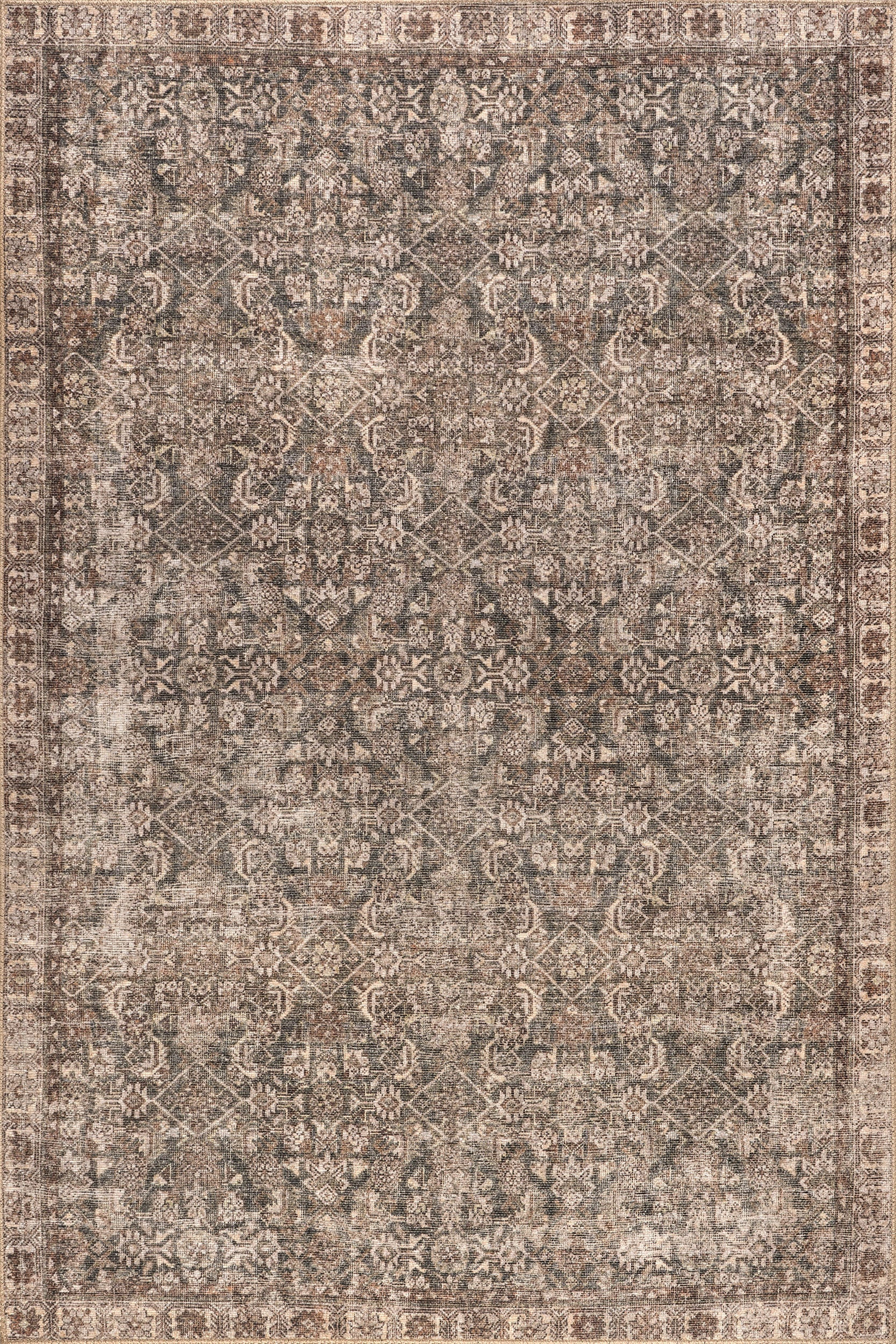 Brown Fair Hills Antiqued Jute-Blend 5' x 8' rug | Rugs USA