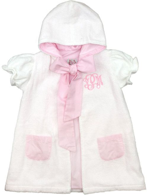 Pink Mini Stripe and Terry Cover Up - Shipping Early May | Cecil and Lou