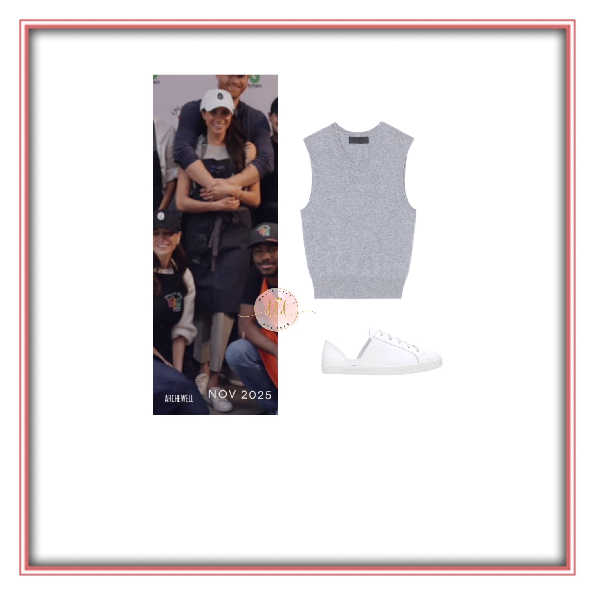 Meghan Markle at Our Big Kitchen Los Angeles (OBKLA) in Nili Lotan May sweater 