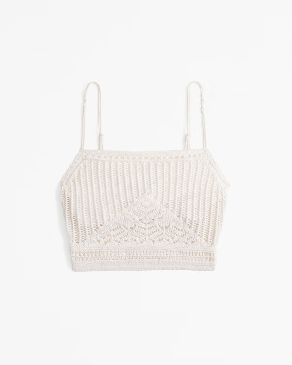 Women's Crochet-Style Macrame Tank | Women's Tops | Abercrombie.com | Abercrombie & Fitch (US)