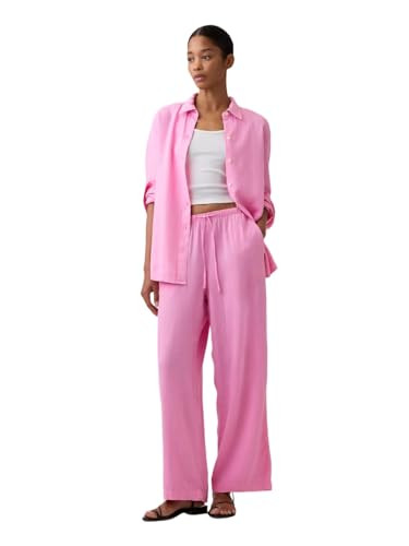 Gap Womens Wide Leg Linen Pull on Pant | Amazon (US)