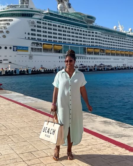 Cruise ready! Had a blast on my cruise this past week and this dress is so pretty! Works as a coverup, as well ☺️ wearing a large and it’s TTS!

Midi dress, maxi dress, button down dress, swimsuit coverup, beach tote, tote bag

#LTKSeasonal #LTKfit #LTKswim