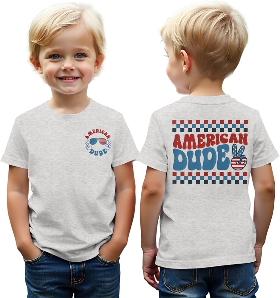 CM C&M WODRO 4th of July Shirt Toddler Baby Boys American Dude T-Shirt Short Sleeve Kids Patrioti... | Amazon (US)