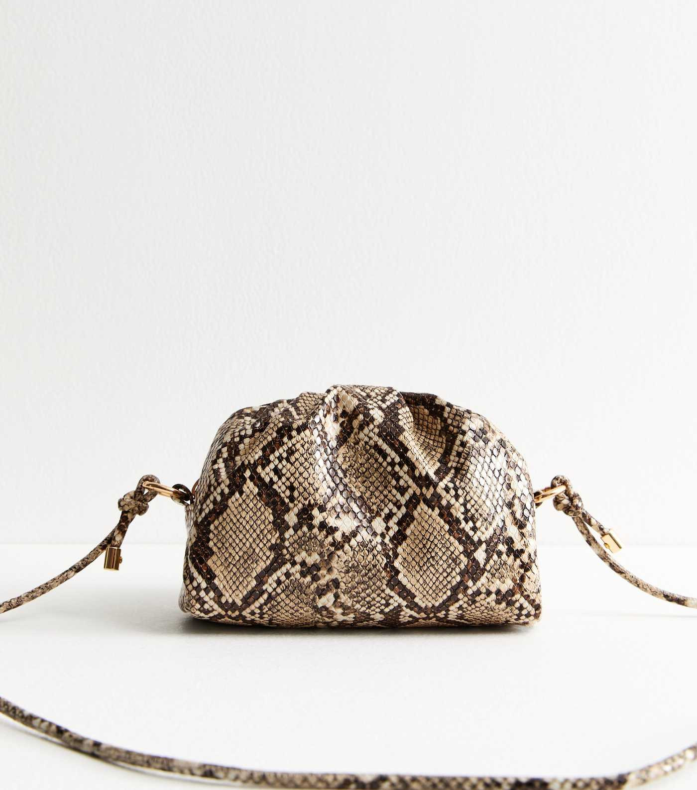 Grey Snakeskin Effect Faux Leather Crossbody Bag | New Look | New Look (UK)