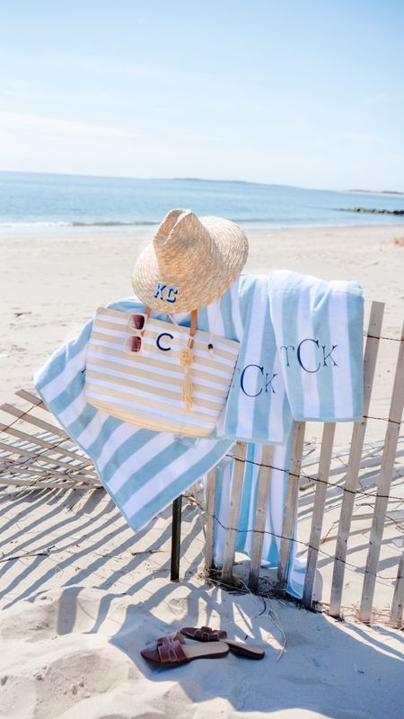 Beach and travel ready finds for your next vacation and endless summer. Cabana stripe towels, monogrammed beach hat, straw beach tote

#LTKitbag #LTKtravel #LTKswim