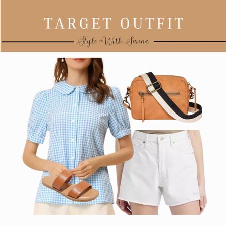 Target outfit, target finds, target, white denim, spring blouse, gingham blouse, women’s sandals 

#LTKstyletip #LTKxTarget #LTKSeasonal