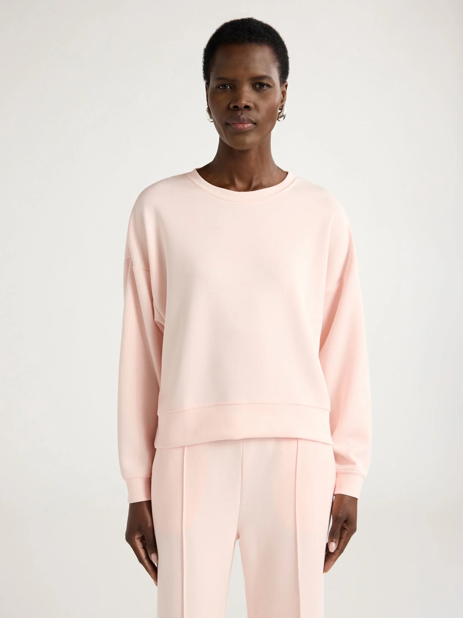 Scoop Women's Ultimate ScubaKnit Cropped Sweatshirt with Drop Sleeves, Size XS-XXL - Walmart.com | Walmart (US)