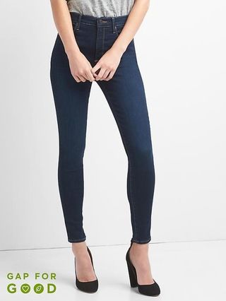 Gap Womens Super High Rise True Skinny Jeans In Sculpt Dark Indigo Size 24 | Gap US