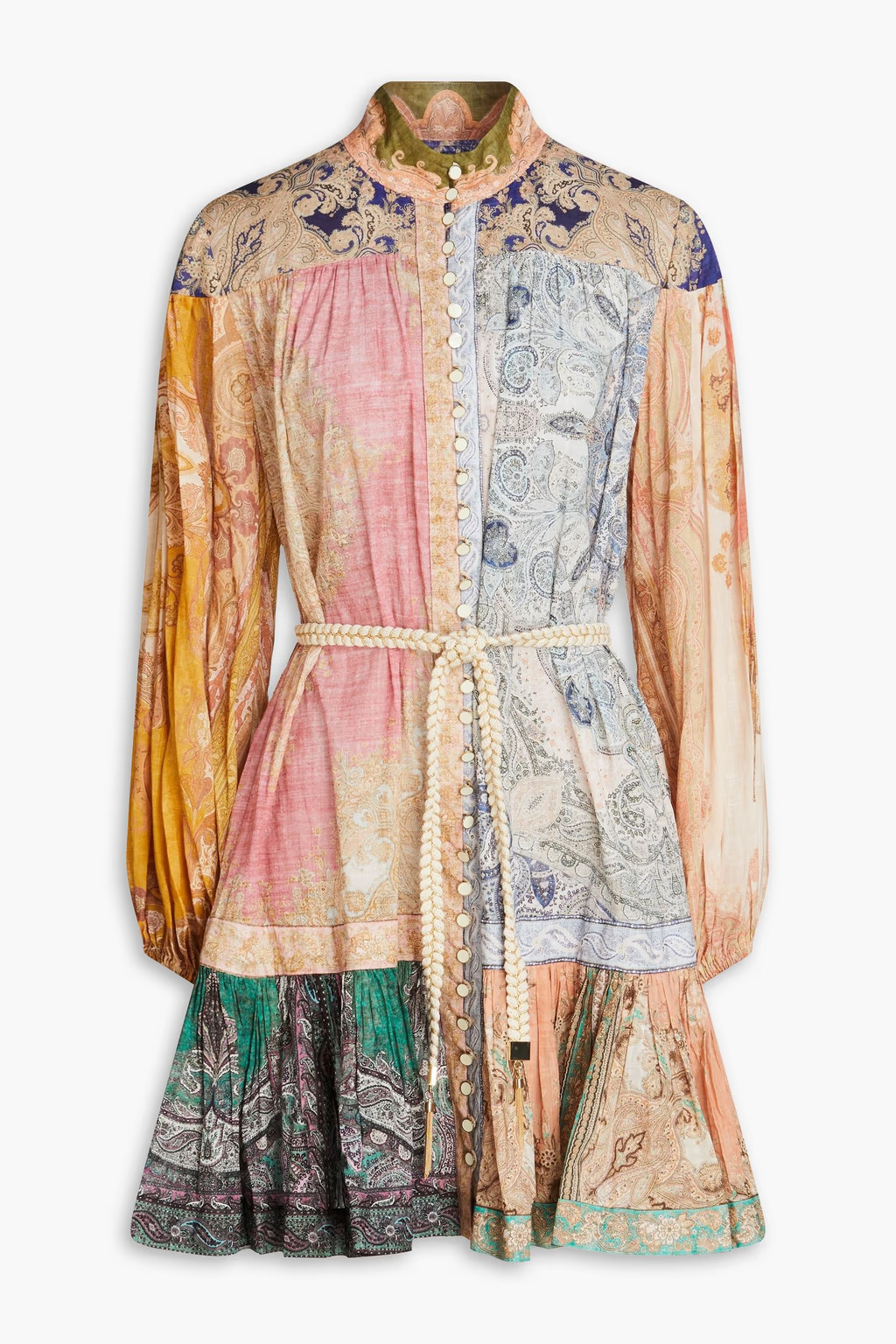 Paisley-print cotton-gauze mini dress | The Outnet (US and CA)