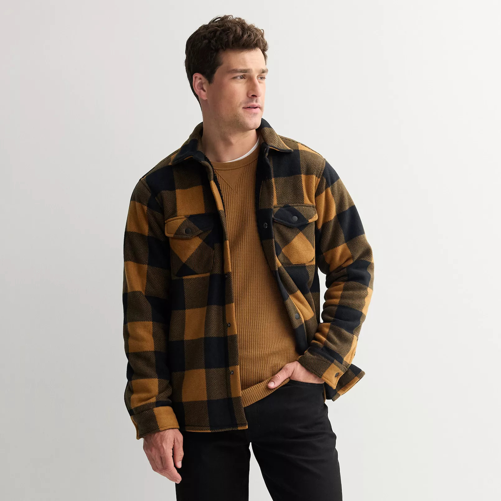 Men's Sonoma Goods For Life® Arctic Fleece Shirt Jacket | Kohl's