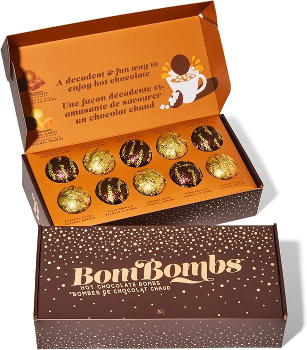 Bombombs Hot Chocolate Bombs, Classic Milk Chocolate Cocoa Bomb Gift Set, Includes 2 Flavors; Car... | Amazon (CA)