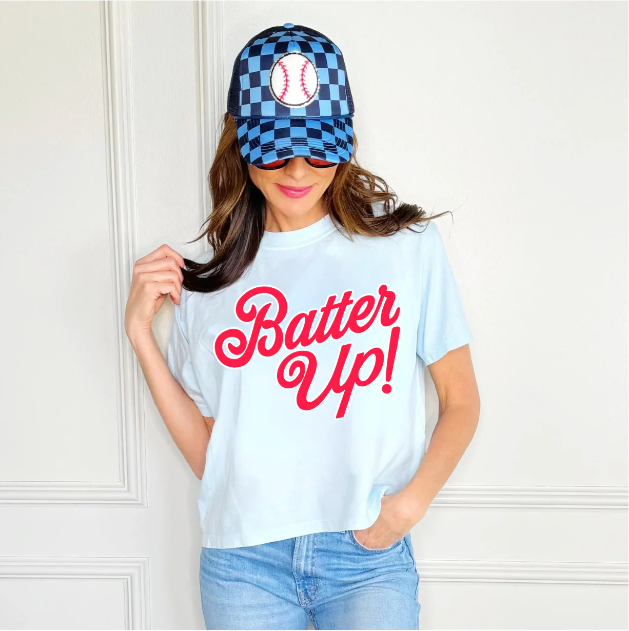 Batter Up Crop Tee | Poppy & Pine