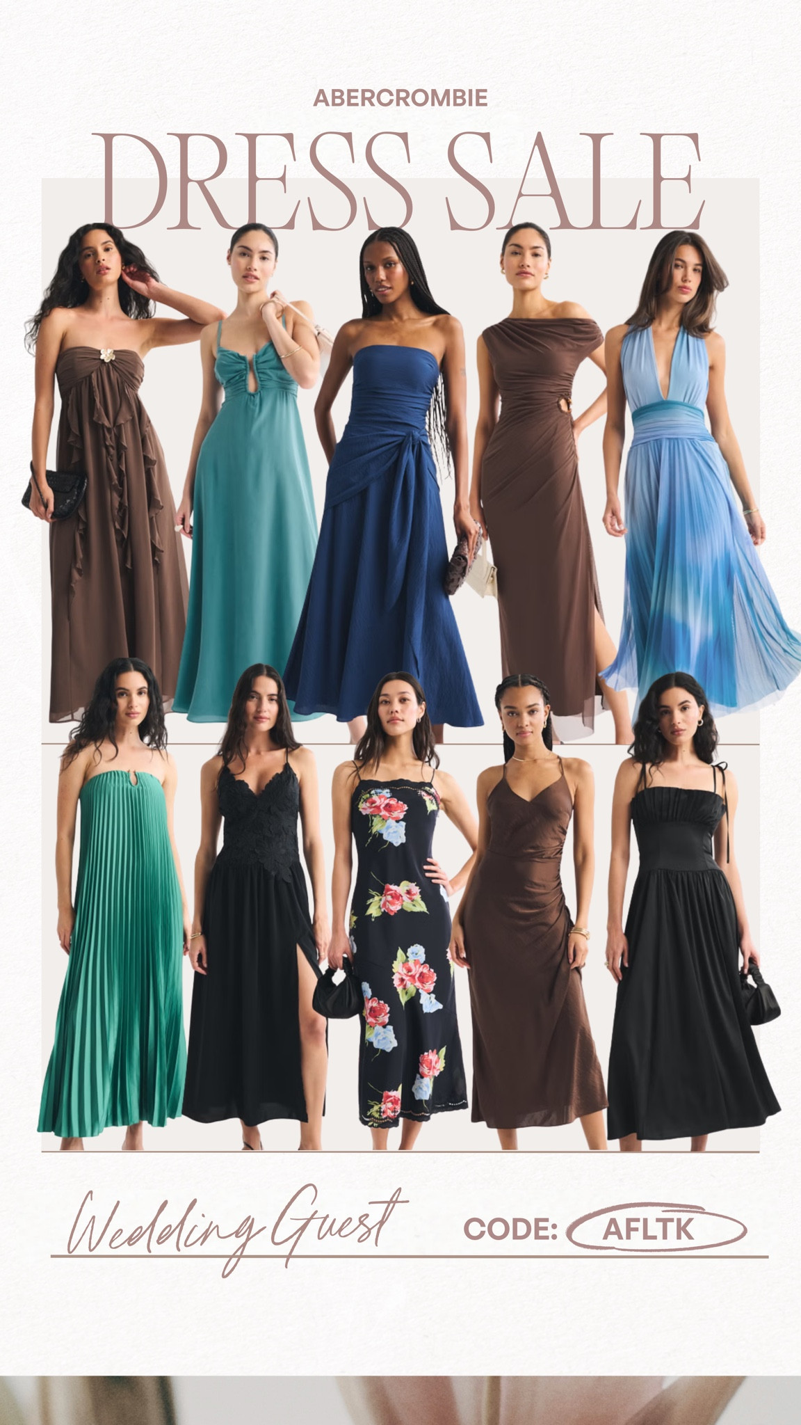 Wedding guest dresses from @abercrombie on sale🤎 Code: AFLTK

#LTKxAbercrombie #LTKWedding #LTKSaleAlert