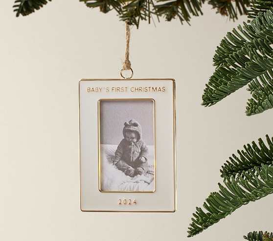 Baby's First Enamel Frame Ornament | Pottery Barn Kids