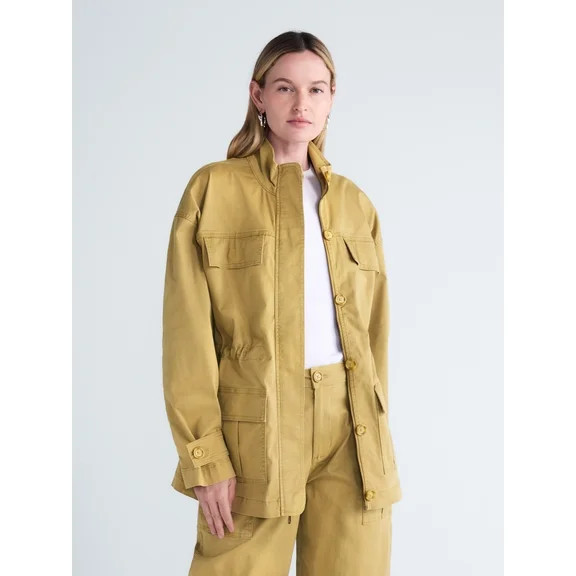 Scoop Women's and Women's Plus Cinched Waist Barn Jacket, Sizes XS-4X | Walmart (US)