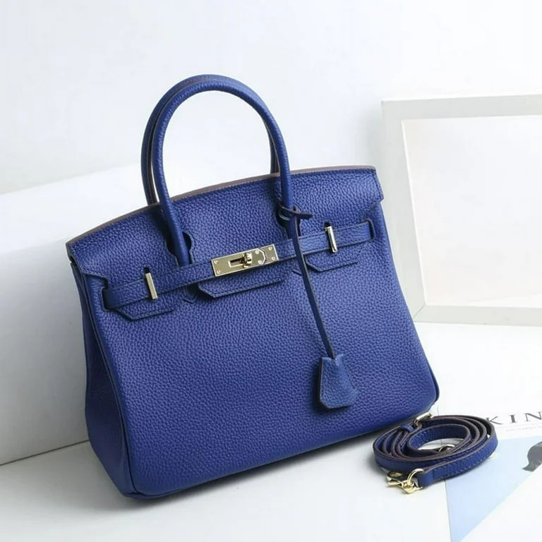 Genuine Handbags Purses for Women Blue Shoulder Bag Handle Satchel Ladies Crossbody Bags 30# | Walmart (US)