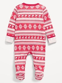 Unisex Sleep & Play Matching Print 2-Way-Zip Footed One-Piece for Baby | Old Navy (US)