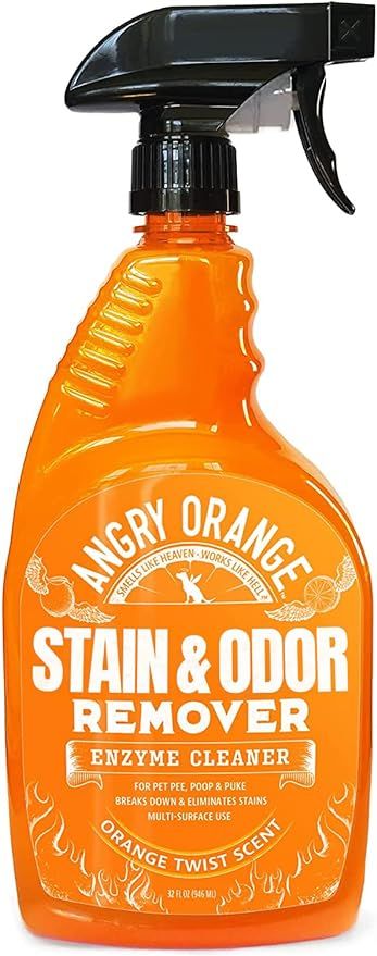 Angry Orange Stain Remover - 32oz Enzyme Pet Cleaner - Dog & Cat Urine Destroyer and Stain Remove... | Amazon (US)