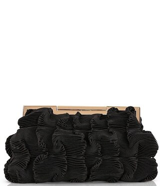 Badgley Mischka Chloe Mini Pleated Satin Pouch Clutch | Dillard's | Dillard's