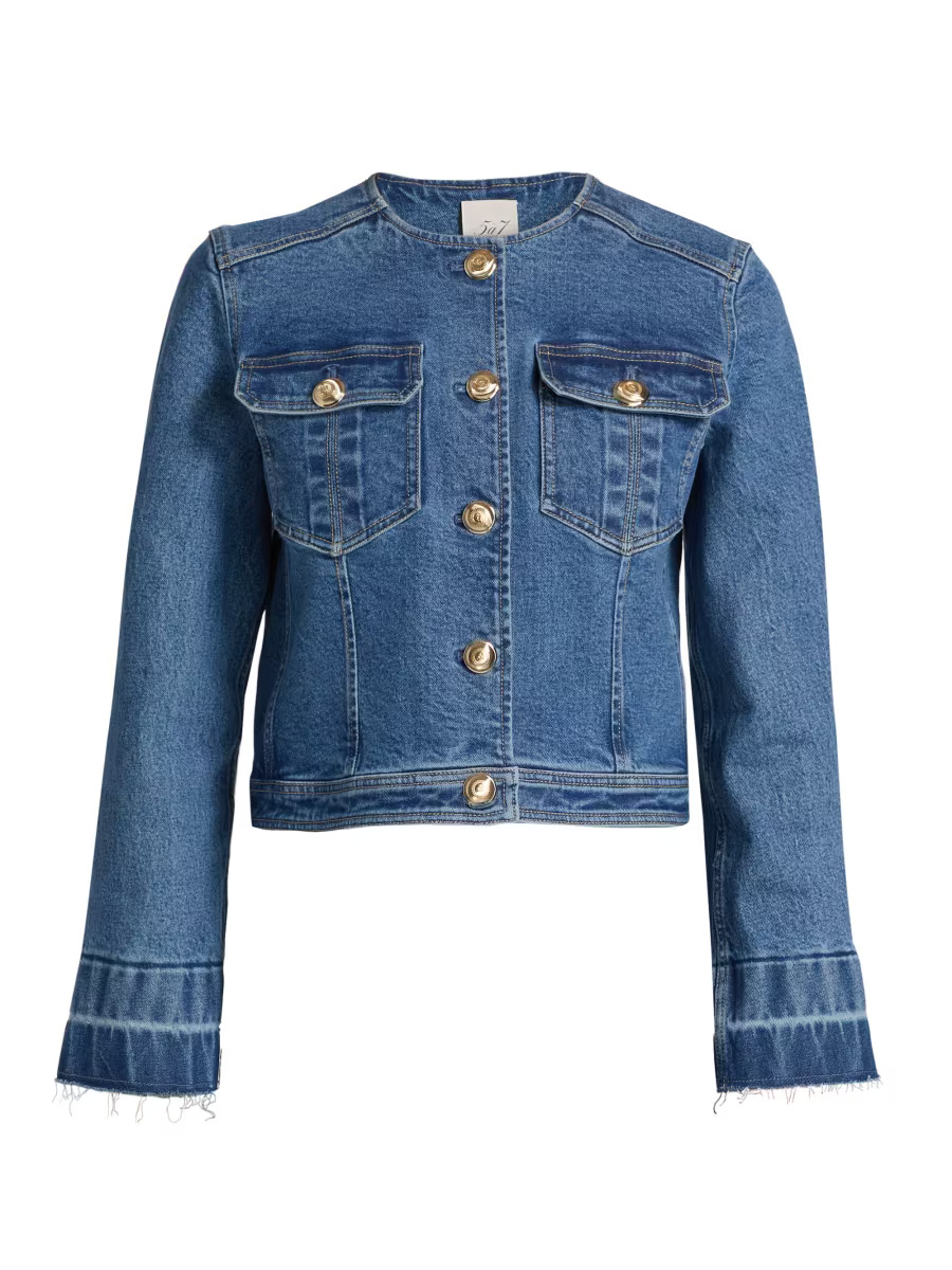 Travis Collarless Denim Jacket | Saks Fifth Avenue