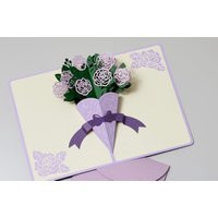 Bouquet Pop-Up Card | 3D Card For Birthday Cute Mom Mother's Day Flower Her Anniversary Girlfriend | Etsy (US)