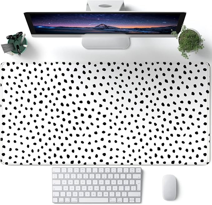 Boho Desk Mat, Polka Dot Large Mouse Pad Desk Pad Boho Desk Accessories for Women Office Decor, X... | Amazon (US)