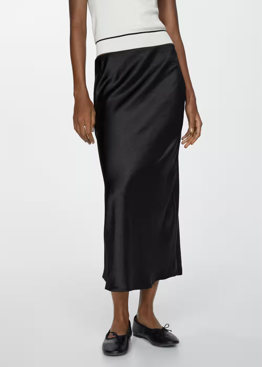 Midi satin skirt -  Women | Mango USA | MANGO (US)