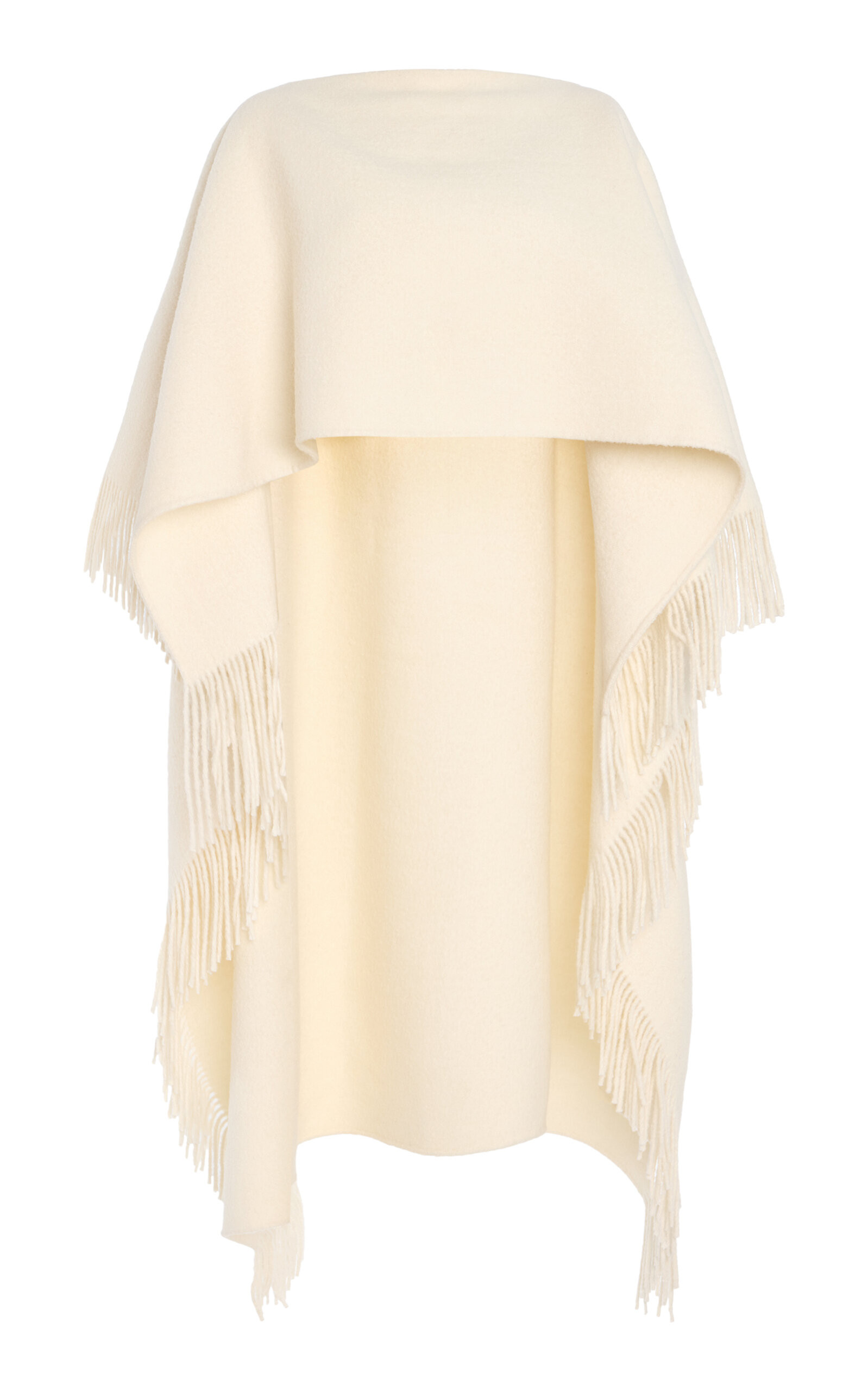 Fringed Wool-Blend Poncho | Moda Operandi (Global)