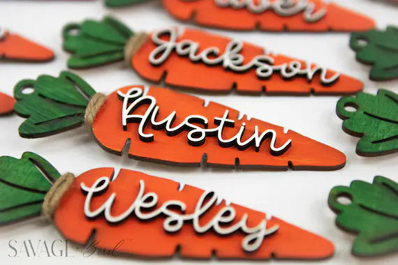 Carrot Easter Basket Name Tag Easter Basket Custom Easter | Etsy | Etsy (US)