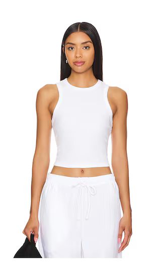 Racer Crop Tank in White | Revolve Clothing (Global)