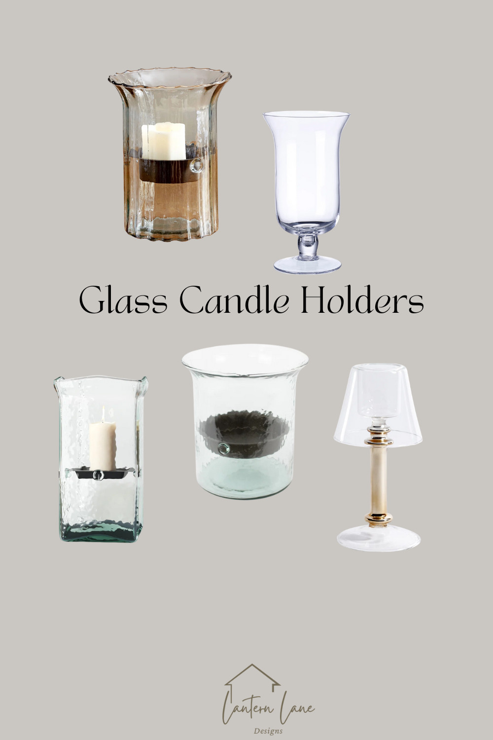 Glass candle holders. Such and easy way to make your home feel cozy. Love the candle holder that looks like a little lamp
 

 #LTKHome #LTKSaleAlert
